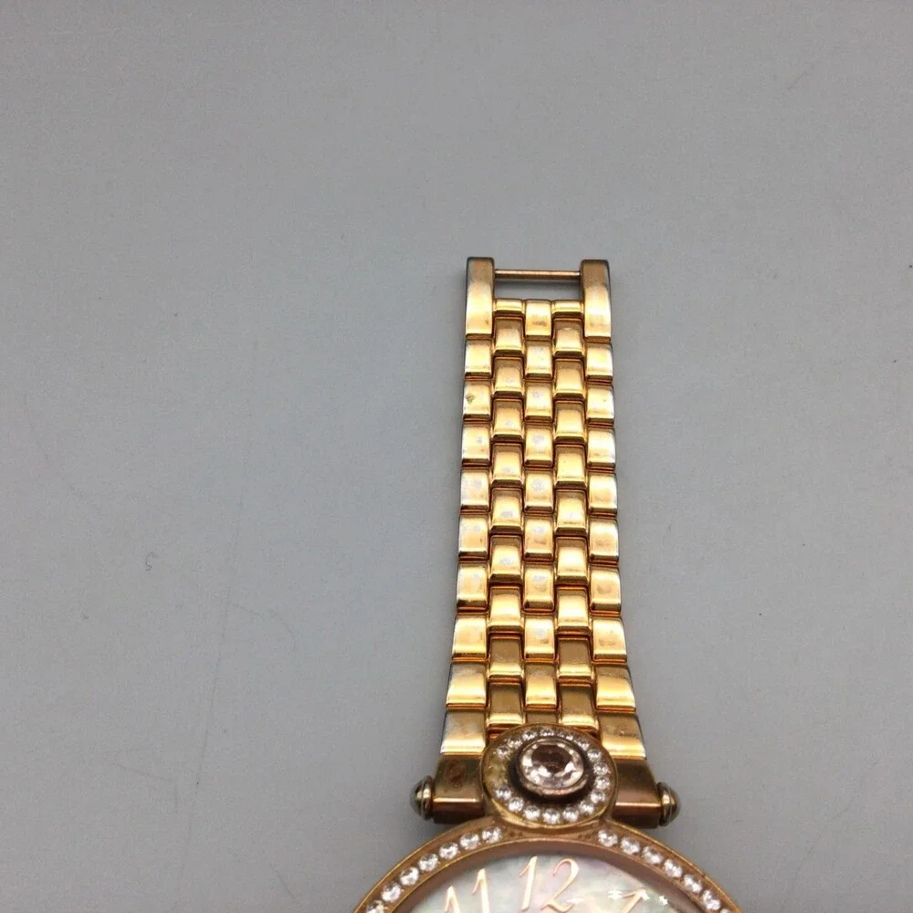 Ecclissi Facets Women Watch 34mm MOP Crystal Rose Gold Tone New Battery 5.5
